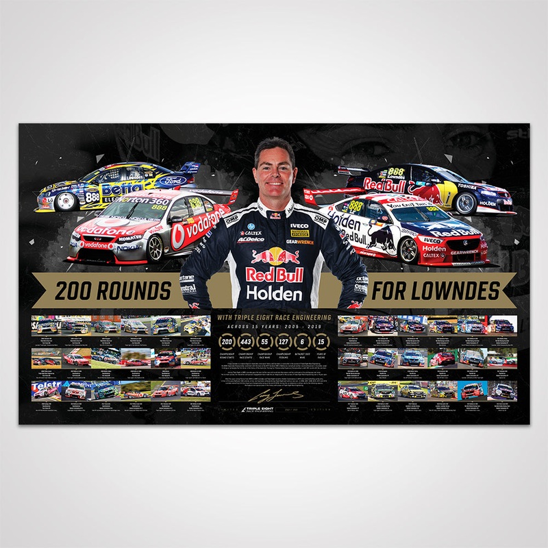 Triple Eight Race Engineering 200 Rounds For Lowndes Signed Limited Edition Print