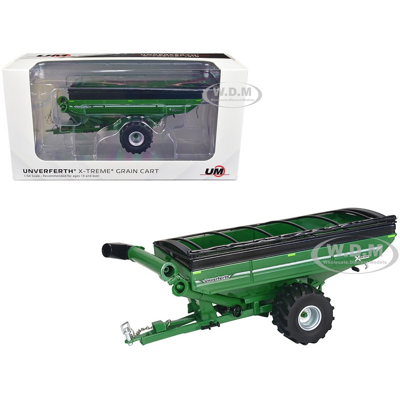Unverferth X-Treme 1319 Grain Cart with Tires Green 1/64 Diecast Model by SpecCast
