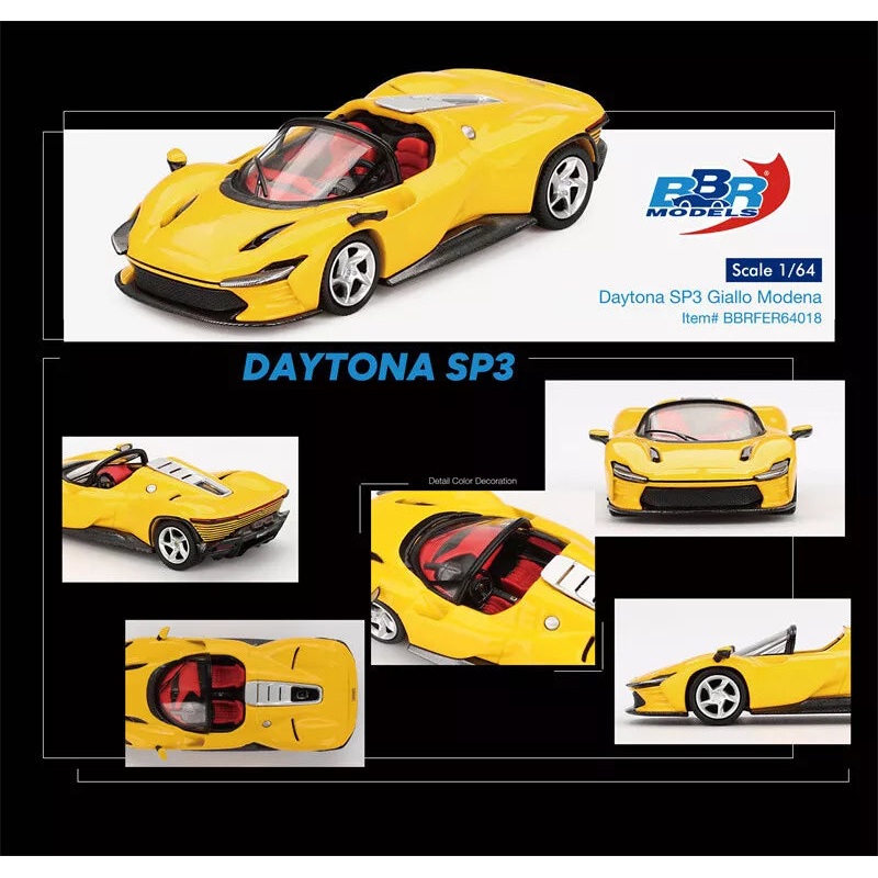 BBR MODELS 1/64 Ferrari Daytona SP3 Giallo Modena