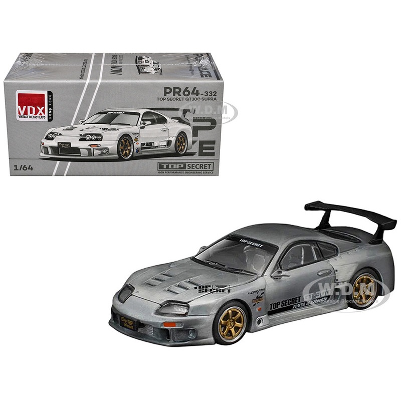 Toyota Supra Top Secret GT300 RHD (Right Hand Drive) Raw Metal Vintage Diecast Expo Hong Kong 2025 1/64 Diecast Model Car by Pop Race