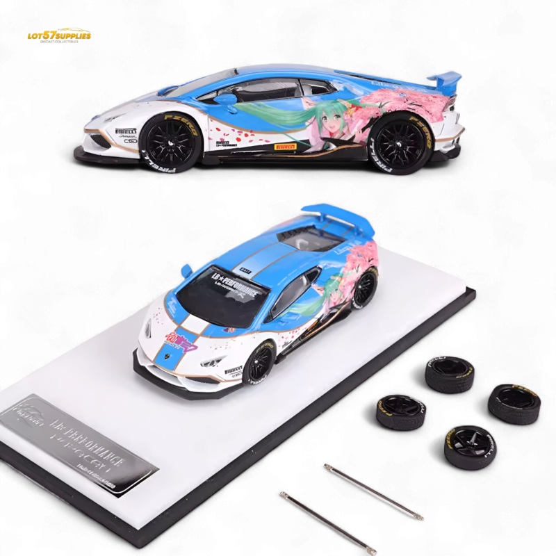 King Model Lamborghini Huracan LP610 LB 1.0 Hatsune Blue 1:64
