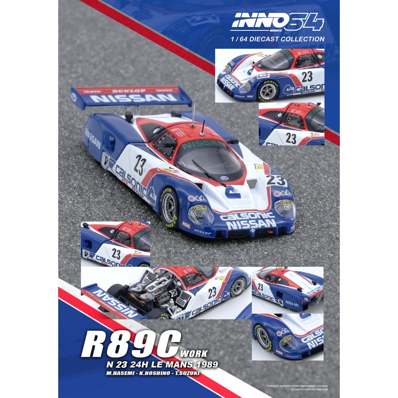 *PREORDER* INNO64 1:64 Nissan R89C Le Mans 1989 No23  Masahiro Hasemi / Kazuyoshi Hoshino / Toshio Suzuki