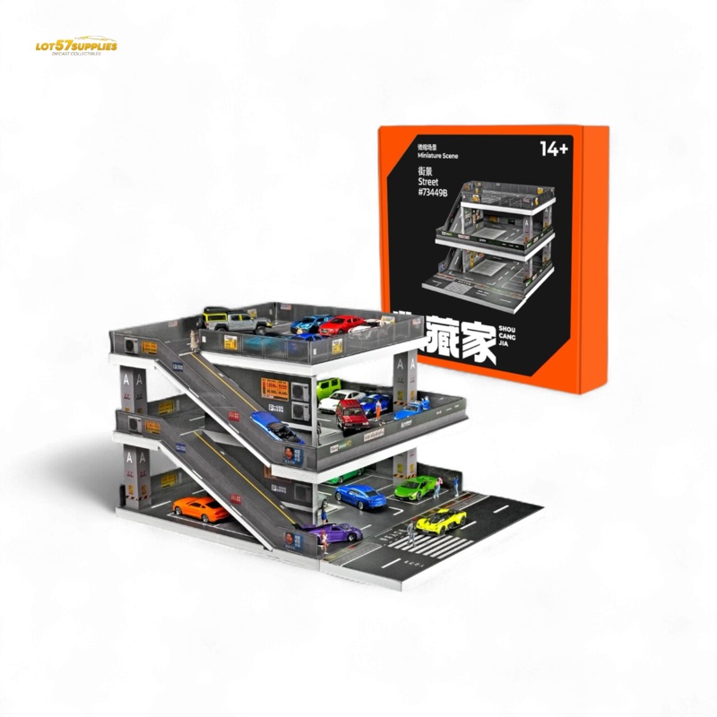 (Pre-Order) Shou Cang Jia Japanese Ramp Parking Lot – Light Gray 1:64