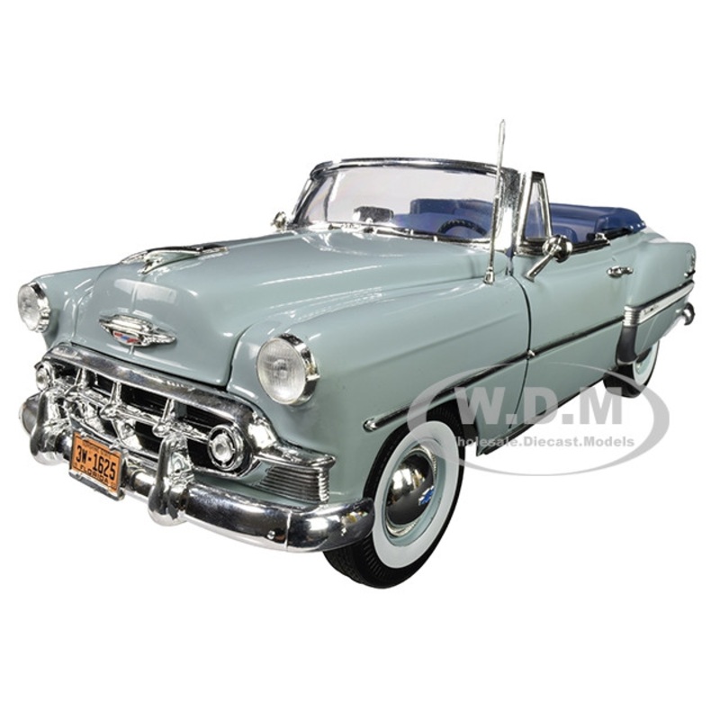 1953 Chevrolet Bel Air Open Convertible Horizon Blue 1/18 Diecast Model Car  by Sun Star