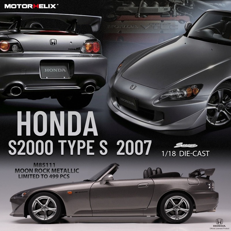 *PREORDER* MotorHelix 1:18 Honda S2000 Type S 2007 – Moon Rock Metallic