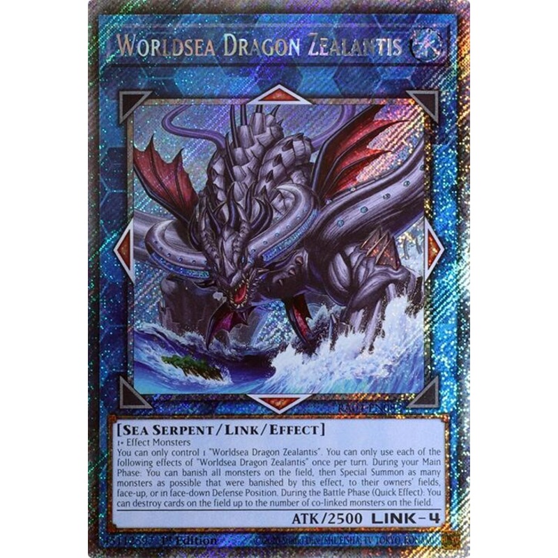 Worldsea Dragon Zealantis [RA04-EN082] Platinum Secret Rare