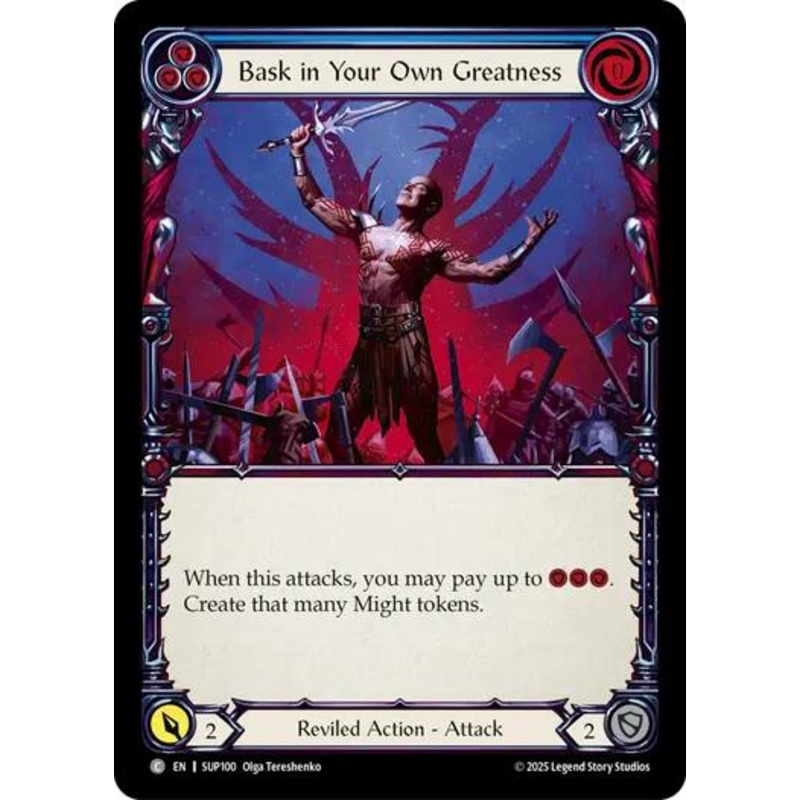 Bask in Your Own Greatness (Blue) [SUP100] (Super Slam)  Rainbow Foil
