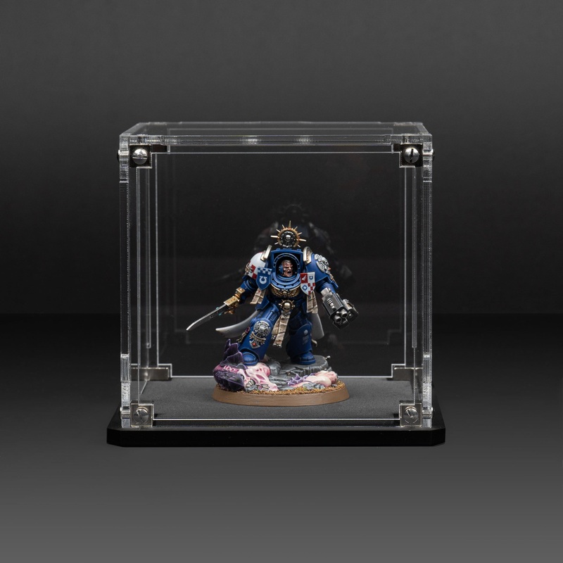 Display Case for Warhammer Miniature with Clear Background