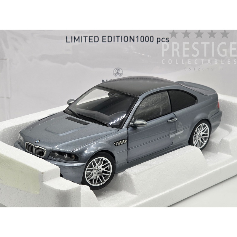 Norev Limited Edition 2000 BMW M3 CSL E46 Coupe Grey Metallic OPENS 1:18 – New