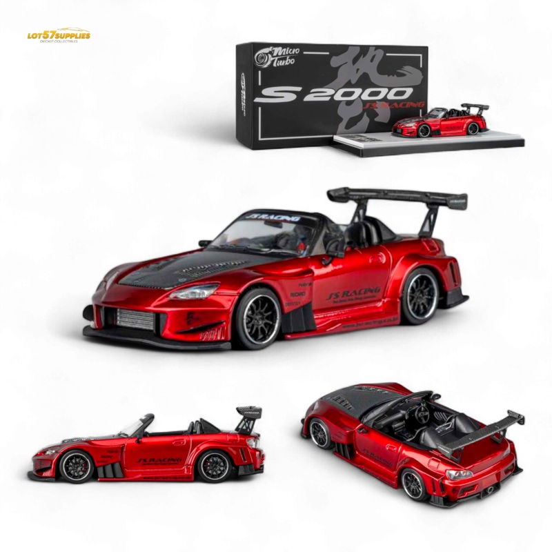 (Pre-Order) Microturbo Honda S2000 JS Racing  Candy Red 1:64