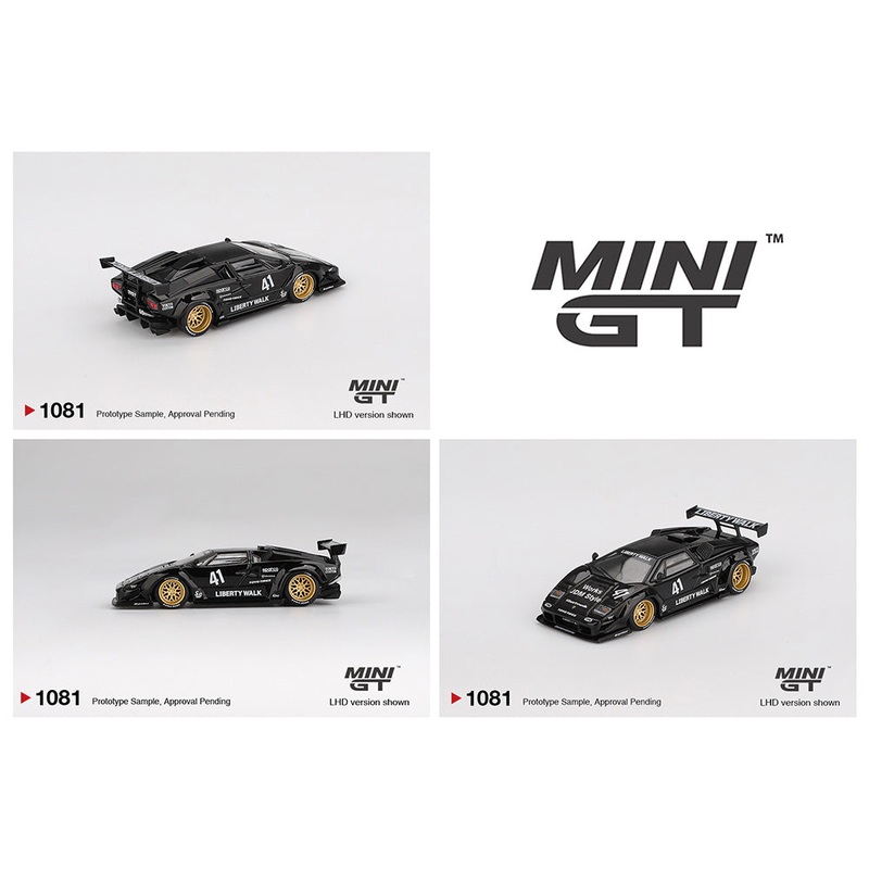 *PREORDER* MINI GT 1:64 Lamborghini Countach LB-WORKS in Black