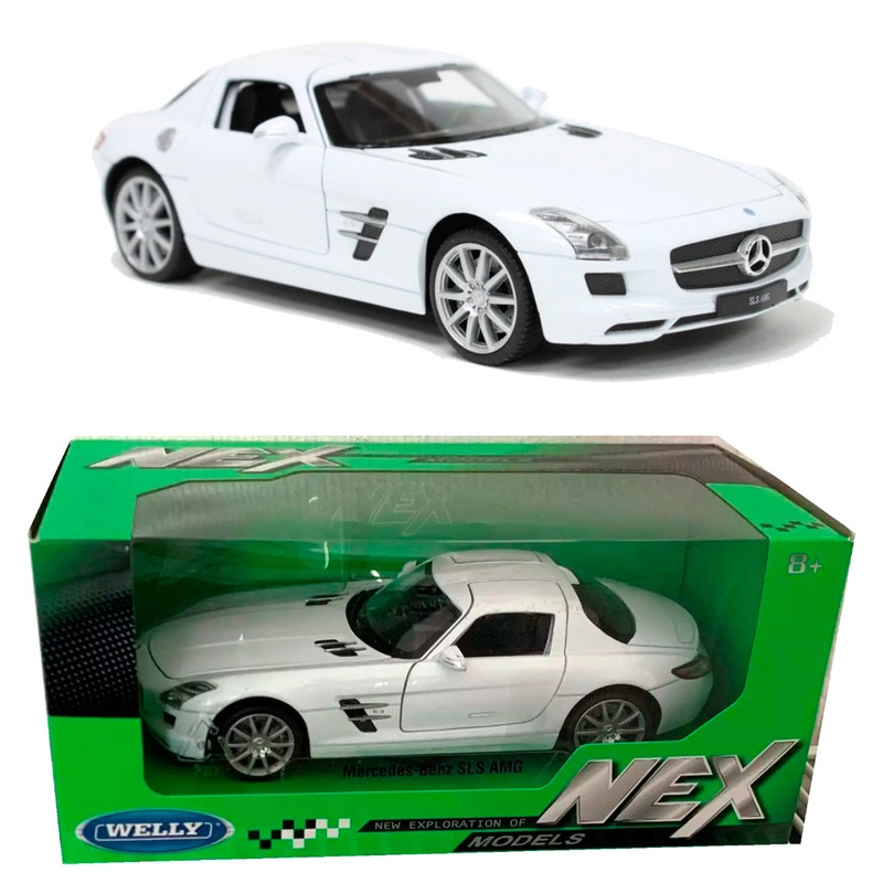 Welly Mercedes-Benz SLS AMG White (1:24) (Broken Wing Mirror)