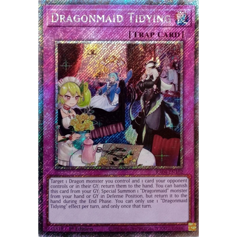 Dragonmaid Tidying [RA04-EN102] Platinum Secret Rare