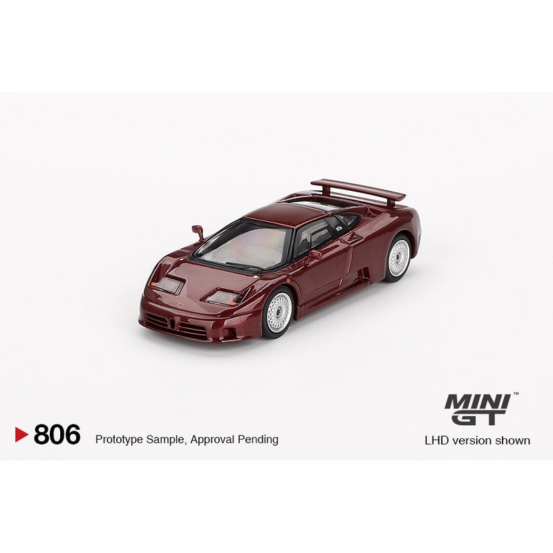 MINI GT #806 1/64 Bugatti EB110 GT Dark Red Metallic (LHD)
