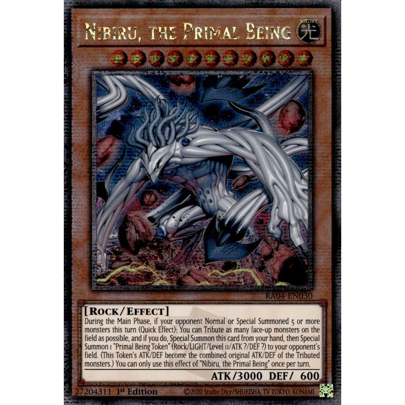 Nibiru, the Primal Being (New Art) [RA04-EN030] Quarter Century Secret Rare
