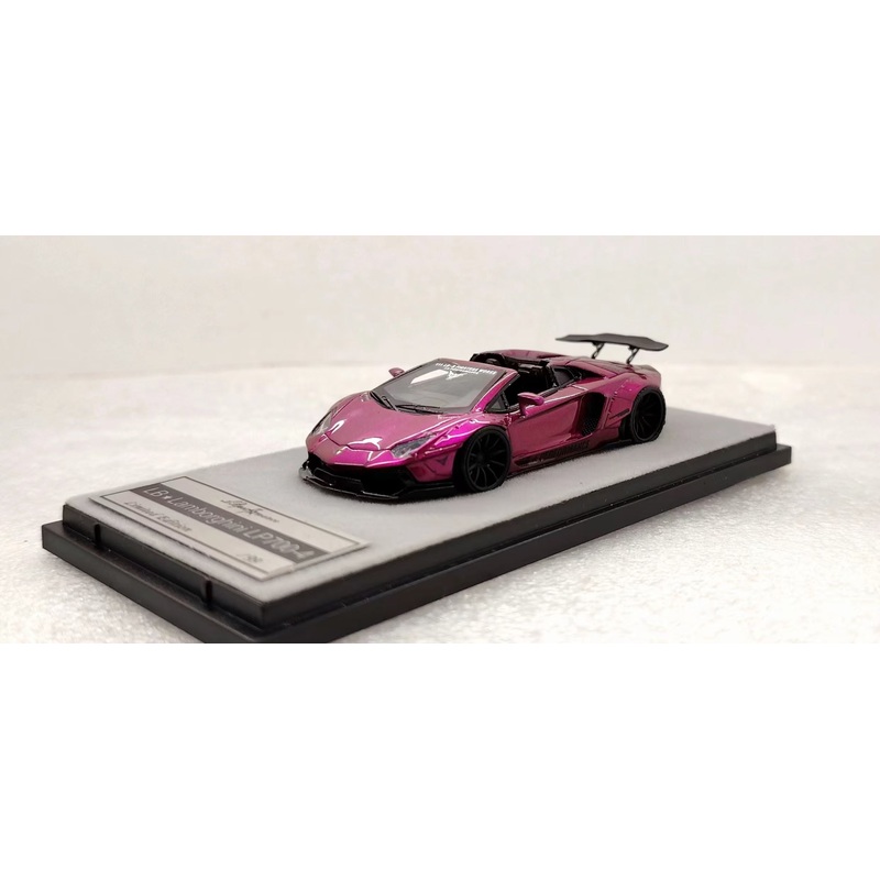 [Premium Resin Model] Qidian Model 1:64 Lamborghini Aventador LP700-4 Roadster LBWK Liberty Walk Custom Transparent Purple Limited 99 Pieces