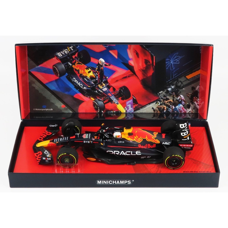 RED BULL – F1  RB18 TEAM ORACLE RED BULL RACING N 1 WINNER SAUDI ARABIA GP WORLD CHAMPION 2022 MAX VERSTAPPEN – MATT BLUE YELLOW RED