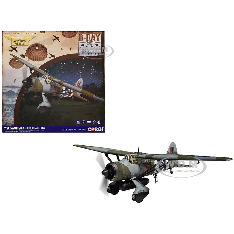 Westland Lysander Mk. III Aircraft ‘Lucky’ Newhouse, No. 161 Squadron (1944) British Royal Air Force The Aviation Archive Series 1/72 Diecast Model by Corgi