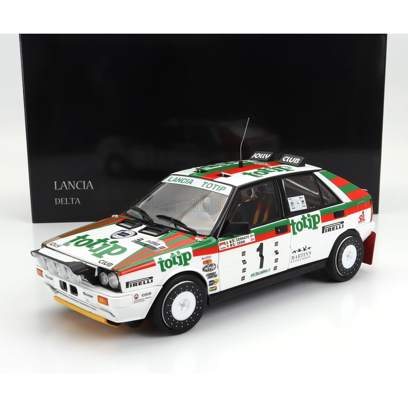 LANCIA – DELTA HF INTEGRALE 4WD (night version) TEAM LANCIA TOTIP N 1 WINNER RALLY TARGA FLORIO 1987 DARIO CERRATO – GIUSEPPE CERRI – WHITE RED GREEN