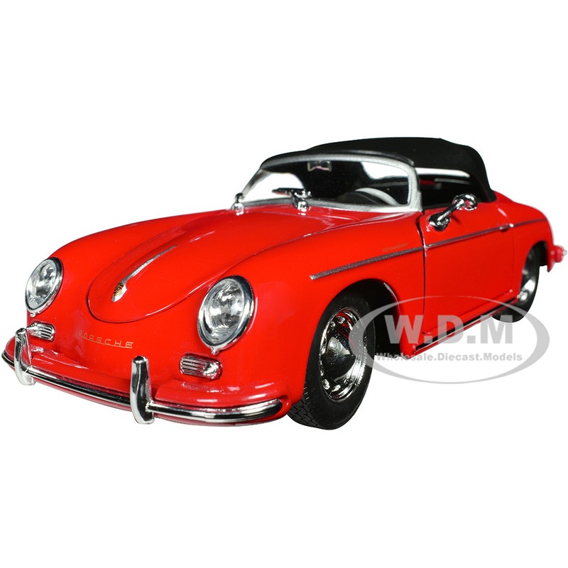 Porsche 356A Speedster Red with Black Soft Top NEX Models Series 1/24 Diecast Model Car by Welly