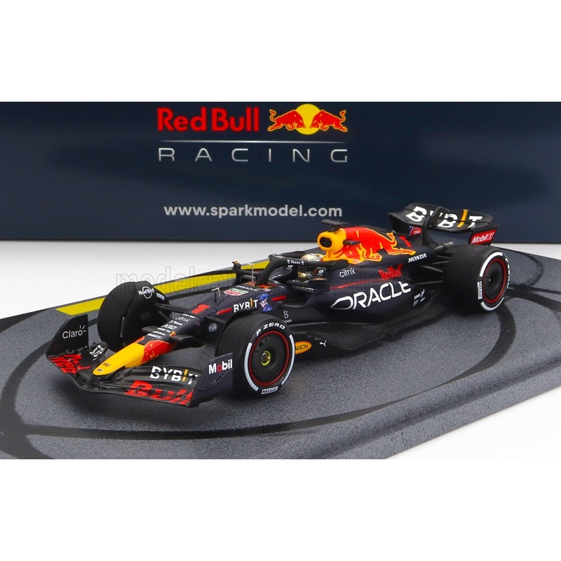 RED BULL | F1  RB18 TEAM ORACLE RED BULL RACING N 1 WINNER ABU DHABI WORLD CHAMPION 2022 MAX VERSTAPPEN | MATT BLUE YELLOW