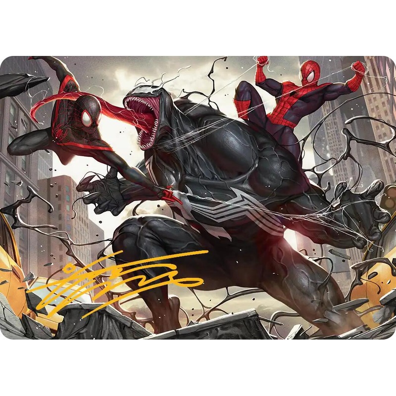 Terrific Team-Up Art Card (Gold-Stamped Signature) [Marvel’s Spider-Man Art Series]