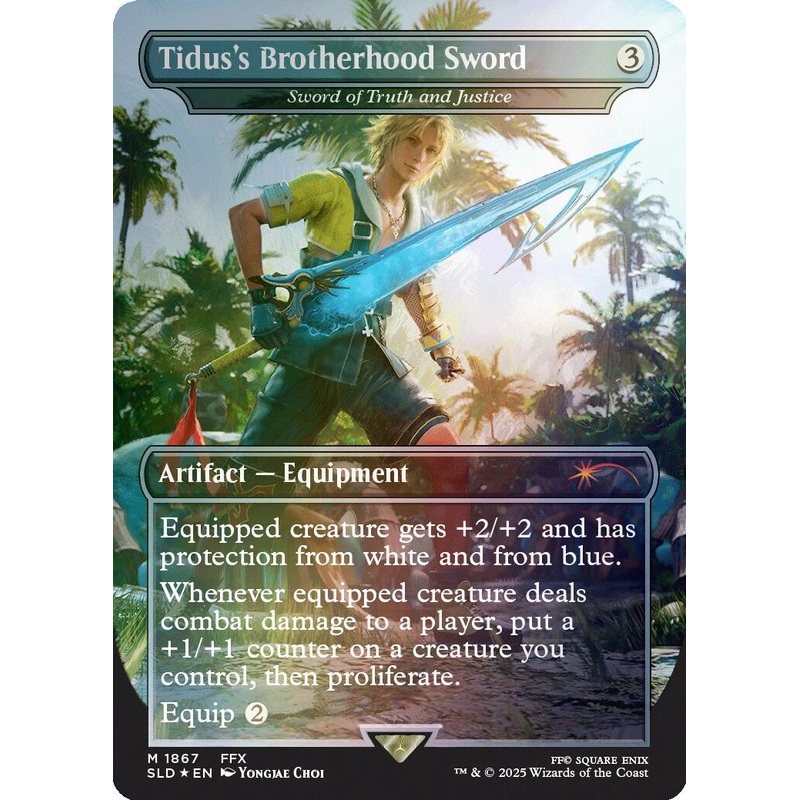 Tidus’s Brotherhood Sword – Sword of Truth and Justice (Rainbow Foil) [Secret Lair Drop Series]