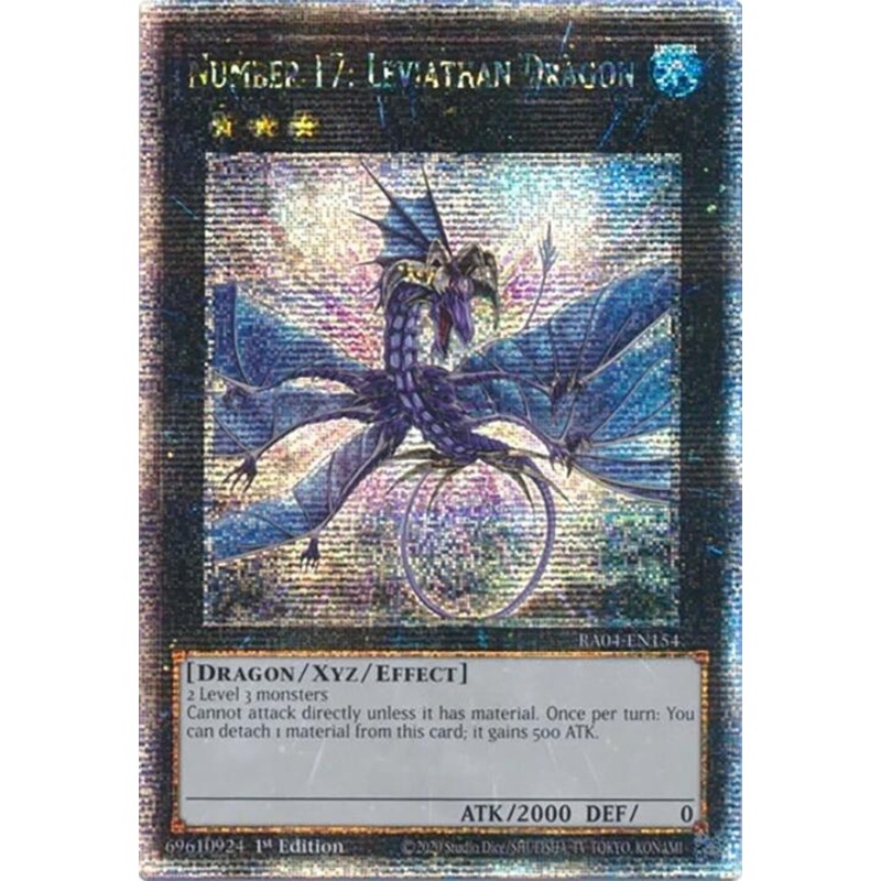 Number 17: Leviathan Dragon [RA04-EN154] Quarter Century Secret Rare