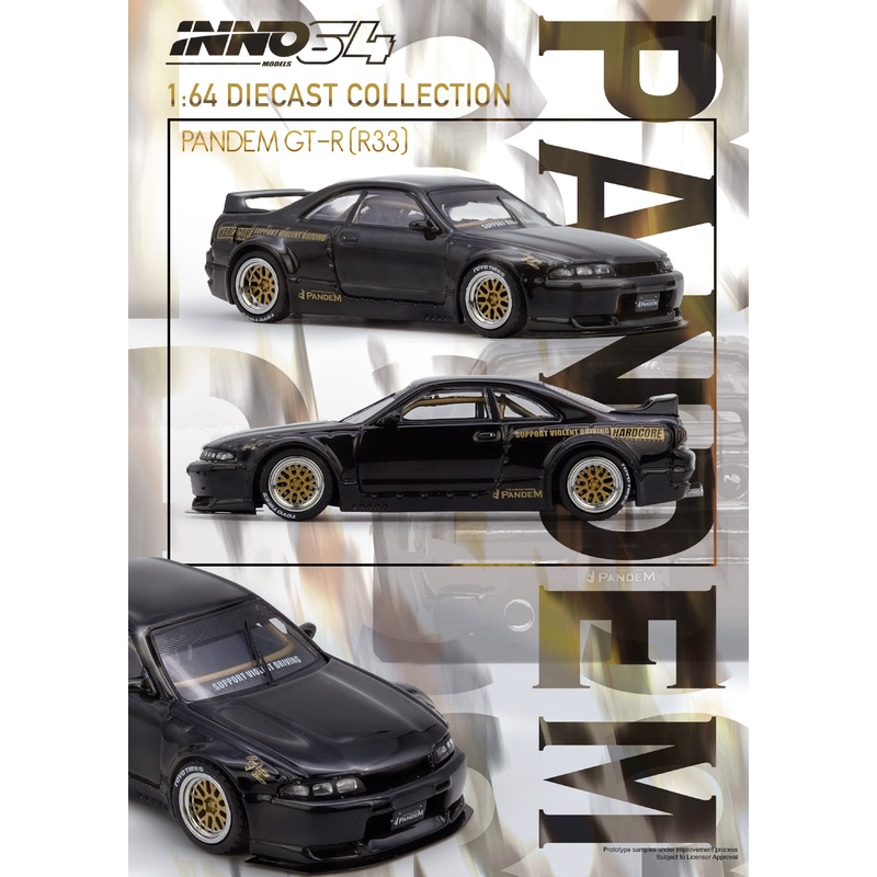 *PREORDER* INNO64 1:64 Nissan Skyline GT-R (BCNR33) PANDEM in Black