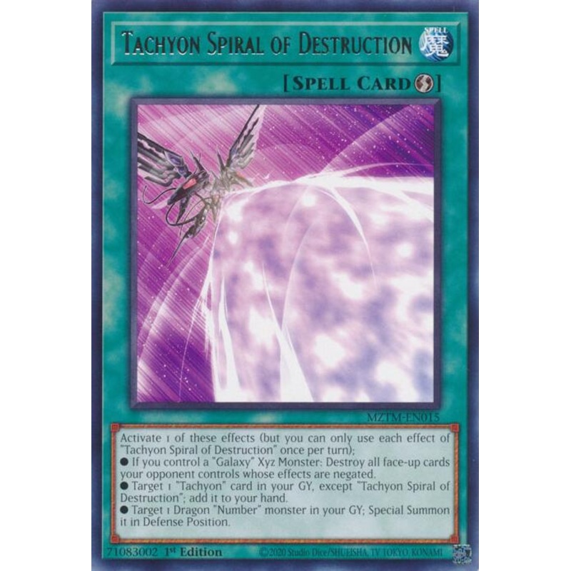 Tachyon Spiral of Destruction [MZTM-EN015] Rare
