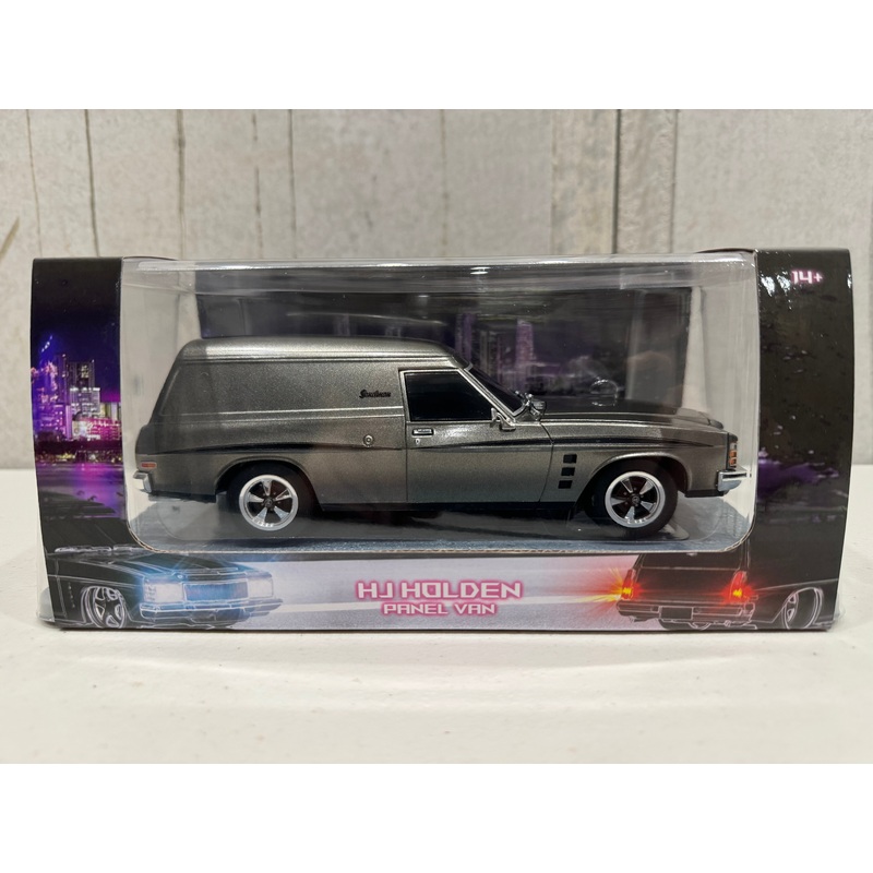LIGHT UP HJ HOLDEN SANDMAN PANEL VAN LICORICE MET GREY – 1:24 SCALE