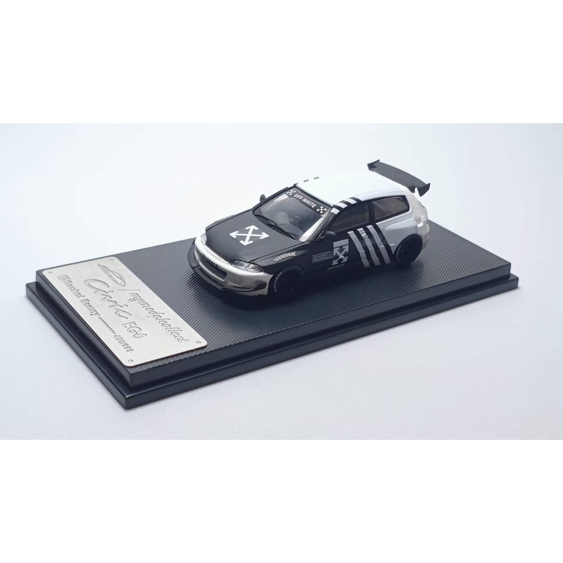 Model Collect 1:64 Honda Civic EG6 Mk5 Pandem Rocket Bunny Custom Off-White Edition
