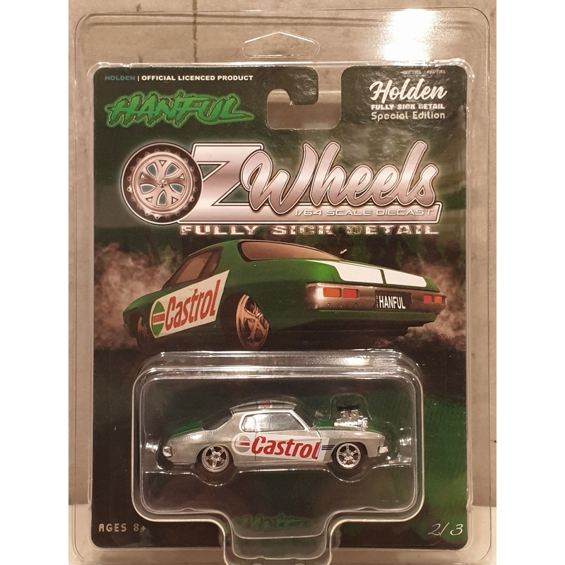 OZ WHEELS – Castrol Hanful Monaro Fully Sick Detail In Protector – Chase Edition – 1:64 Scale Diecast Model