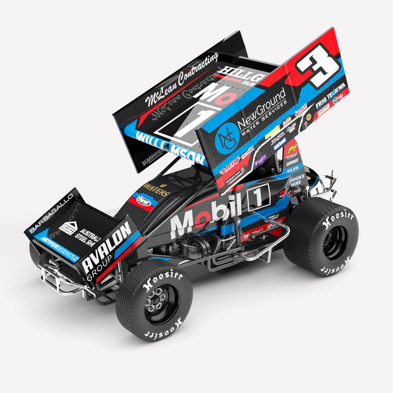 *PRE-ORDER* Callum Williamson – Williamson Motorsport #3 Sprintcar – 2024 High Limit International: Perth – 1:18 Scale Diecast Model – Authentic Collectables