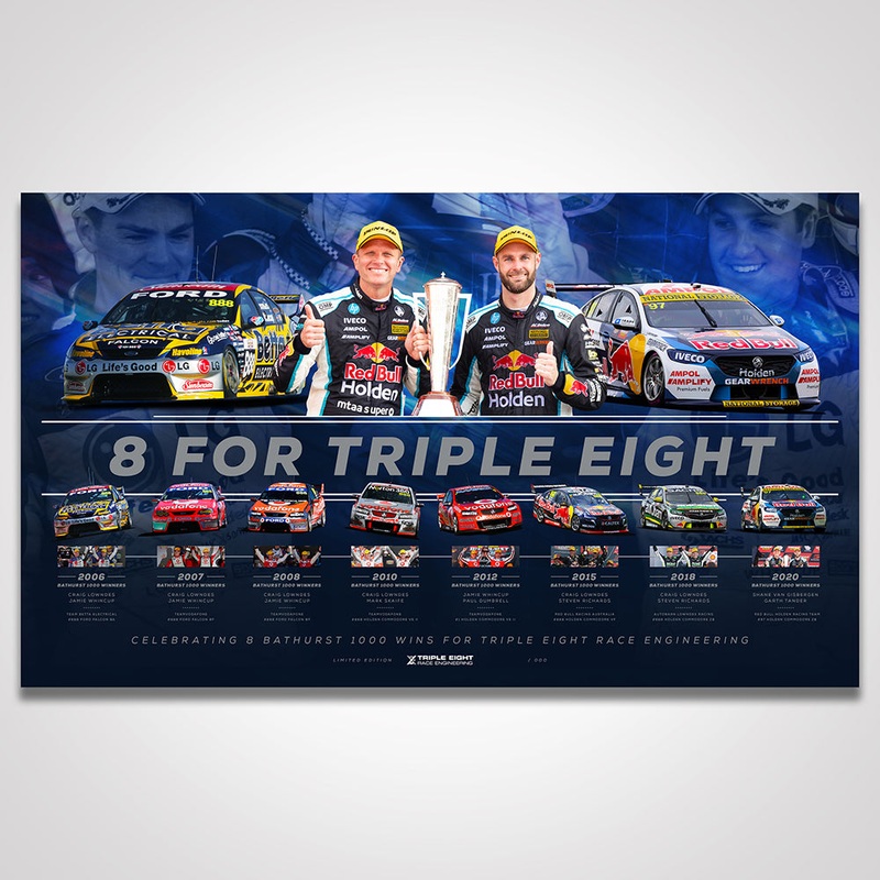 Triple Eight Race Engineering ‘8 For Triple Eight’ Bathurst 1000 Wins Limited Edition Print