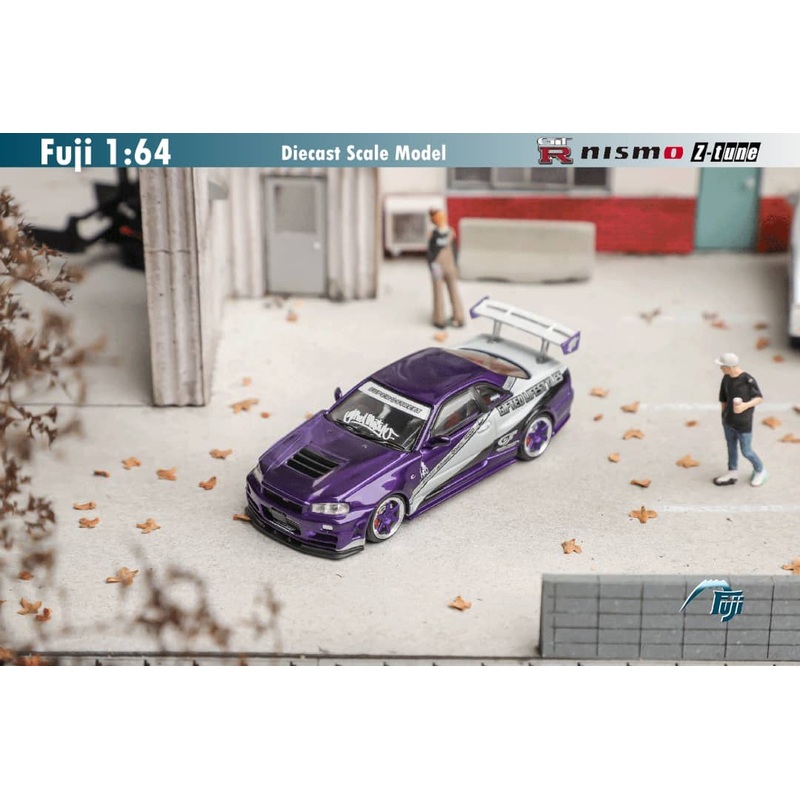 Fuji 1/64 Nissan Skyline GT-R R34 Z-Tune Gifted Purple HighWing