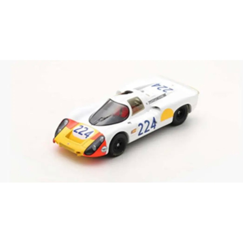 Porsche 907 No.224 Winner Targa Florio 1968 – V. Elford – U. Maglioli – 1:18 Scale Resin Model Car – Spark