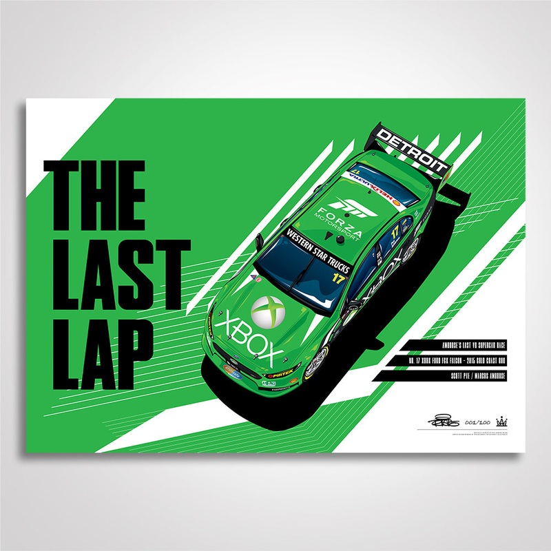 The Last Lap: Ambrose’s Last V8 Supercar Race Print