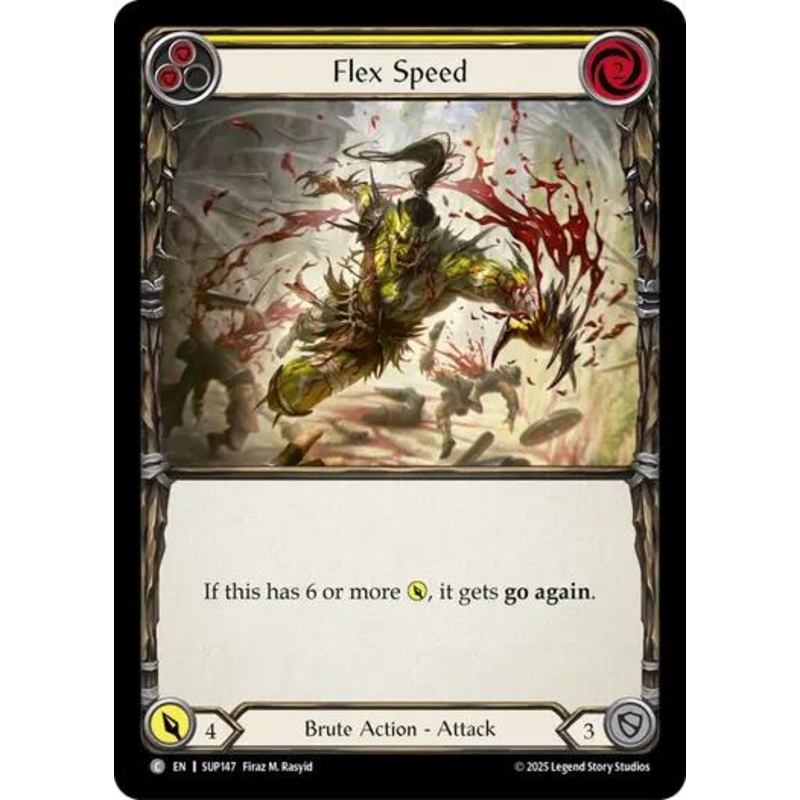 Flex Speed (Yellow) [SUP147] (Super Slam)  Rainbow Foil