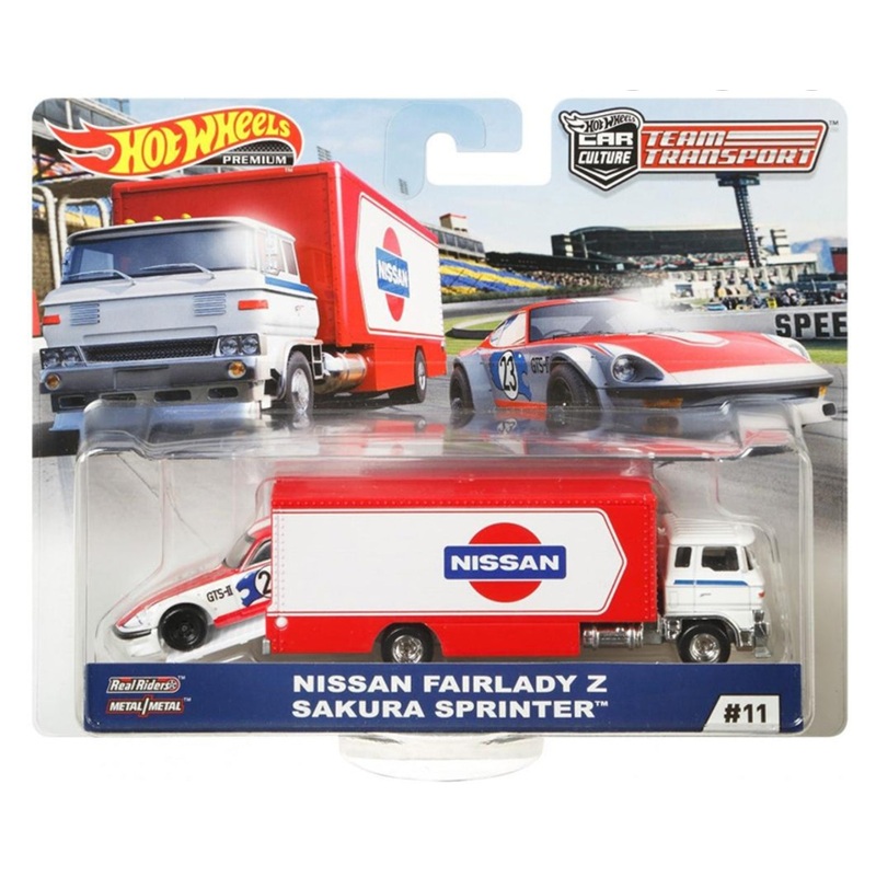 HOT WHEELS NISSAN FAIRLADY Z / SAKURA SPRINTER (Team Transporter Series)