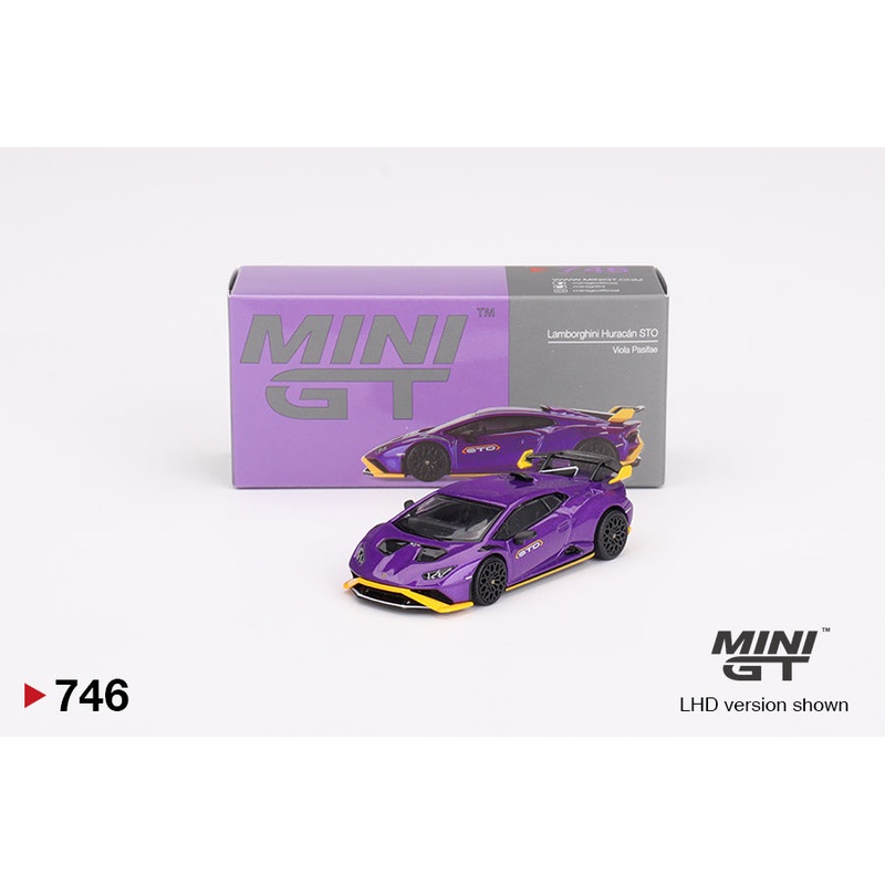 MINI GT #746 1/64 Lamborghini Huracn STO Viola Pasifae (RHD)
