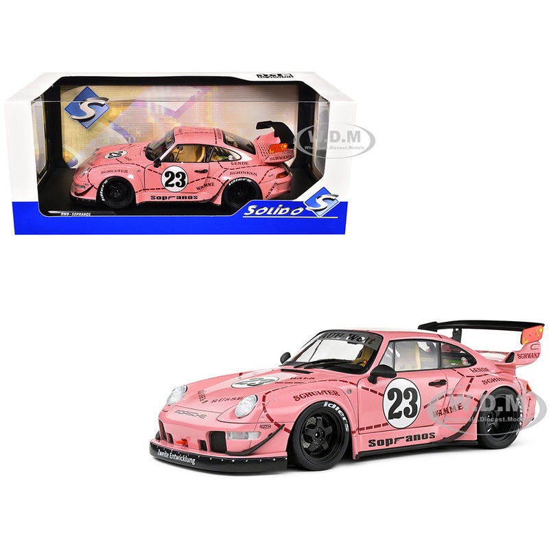 2020 RWB Bodykit #23 Pink Pig Pink with Graphics 1/18 Diecast Model Car by Solido