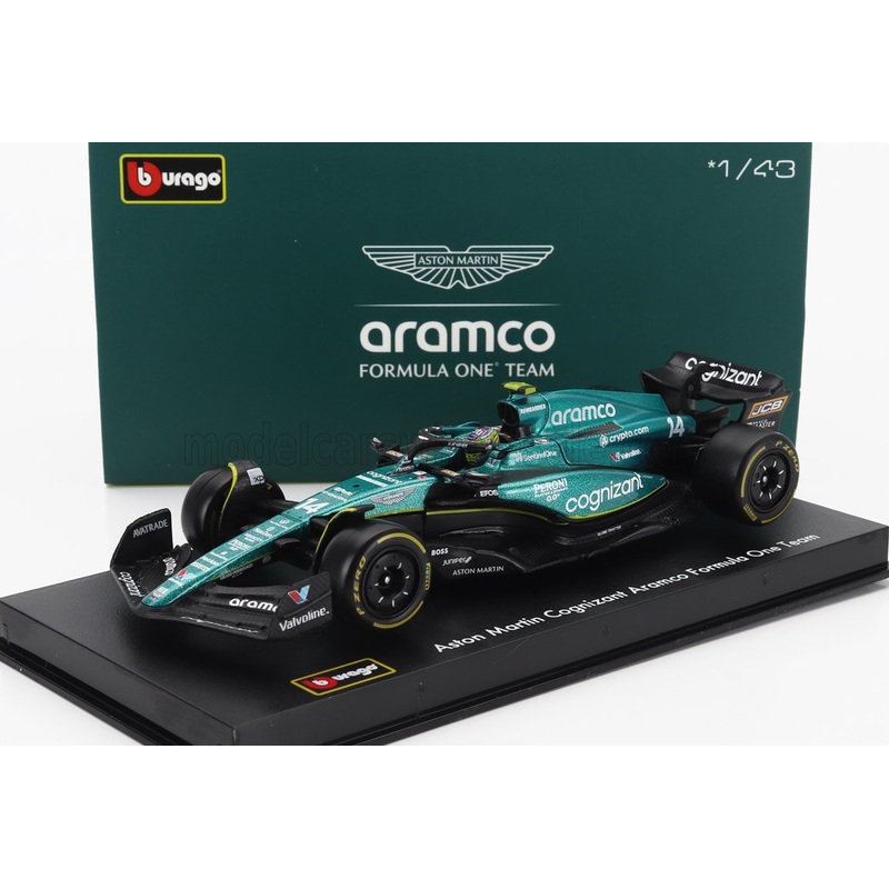 ASTON MARTIN | F1  AMR23 TEAM ARAMCO COGNIZANT N 14 SEASON 2023 FERNANDO ALONSO – WITH PILOT AND SHOWCASE