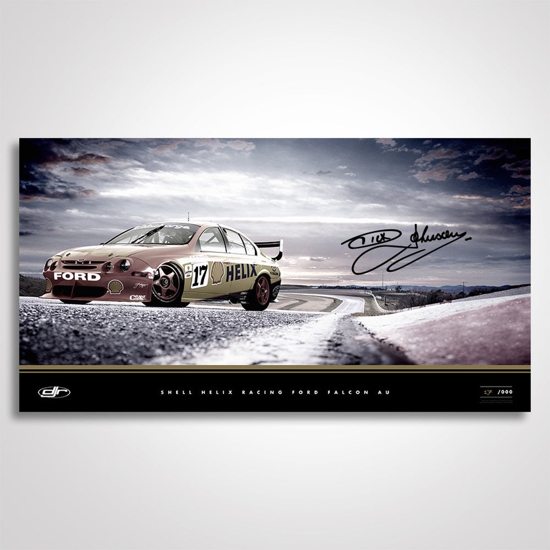 Dick Johnson Racing – Shell Helix Racing Ford Falcon AU Signed Limited Edition Archive Print 5/5