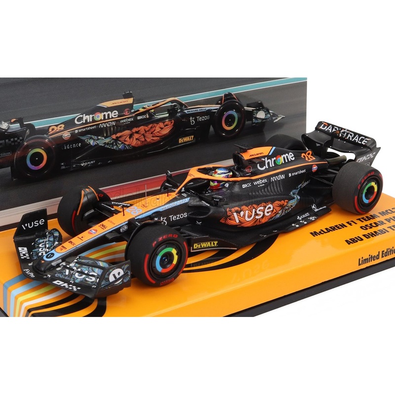 McLAREN – F1  MCL36 TEAM MCLAREN N 28 TEST ABU DHABI 2022 OSCAR PIASTRI – ORANGE BLACK