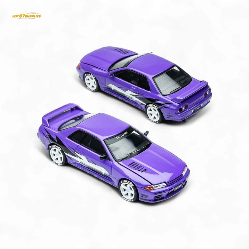 (Pre-Order) TimeMicro Skyline GT-R R32 Los Santos Drift – Purple 1/64