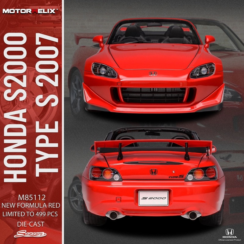 *PREORDER* MotorHelix 1:18 Honda S2000 Type S (2007)  New Formula Red