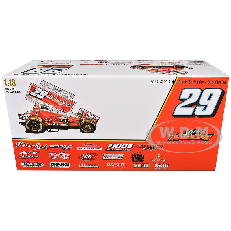 Winged Sprint Car #29 Bud Kaeding Missile Motorsports BK Motorsports (2024) 1/18 Diecast Model Car by ACME