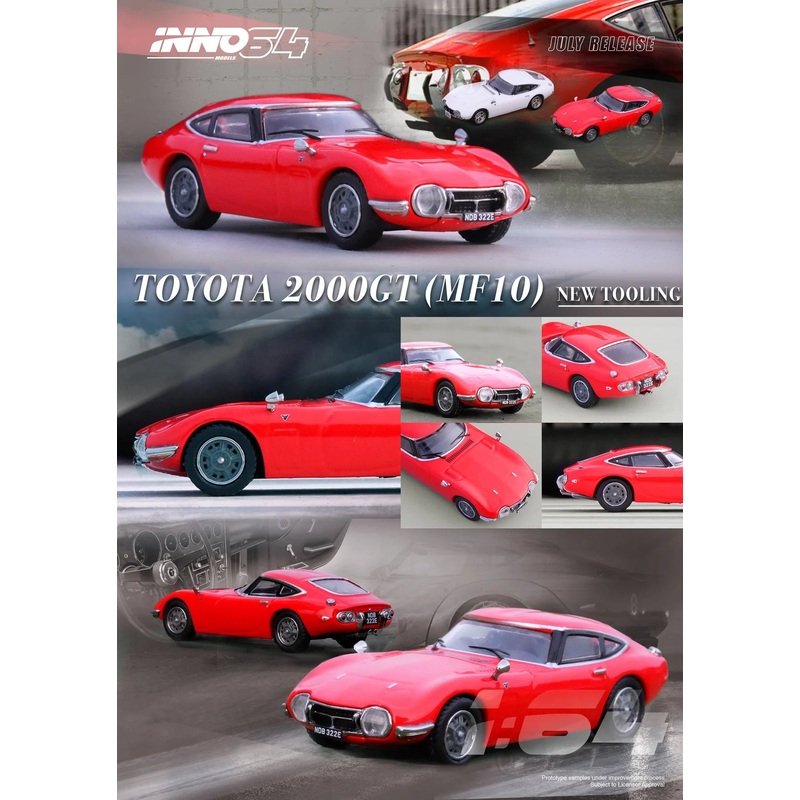 INNO64 1/64 TOYOTA 2000GT Solar Red