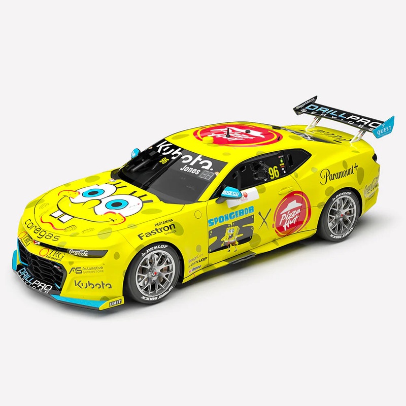 *PRE-ORDER* Brad Jones Racing Pizza Hut #96 SpongeBob SquarePants Chevrolet Camaro ZL1 – 2024 Melbourne SuperSprint (AusGP) – 1:43 Scaler Diecast model – AUTHENTIC COLLECTABLES